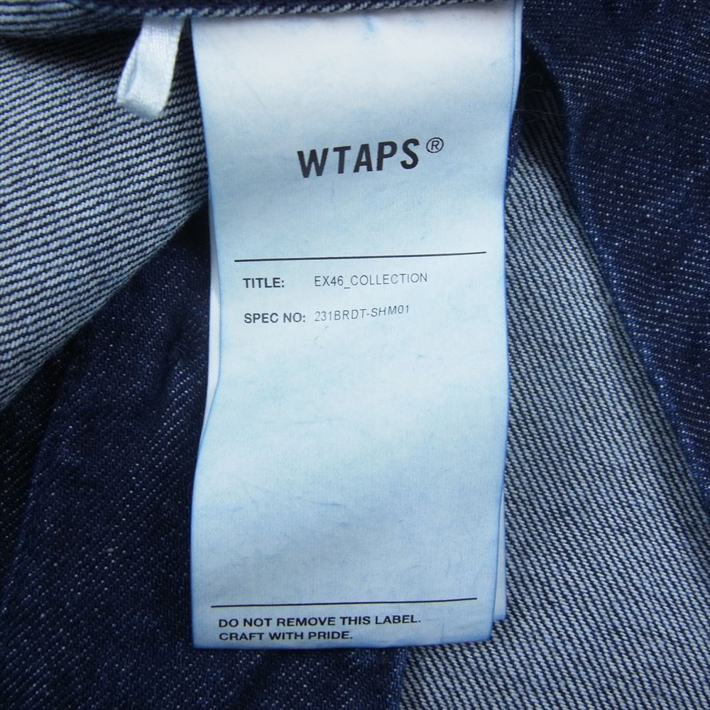 WTAPS ダブルタップス 23SS 231BRDT-SHM01 CBW LS DENIM デニム シャツ ジャケット インディゴブルー系 03【中古】