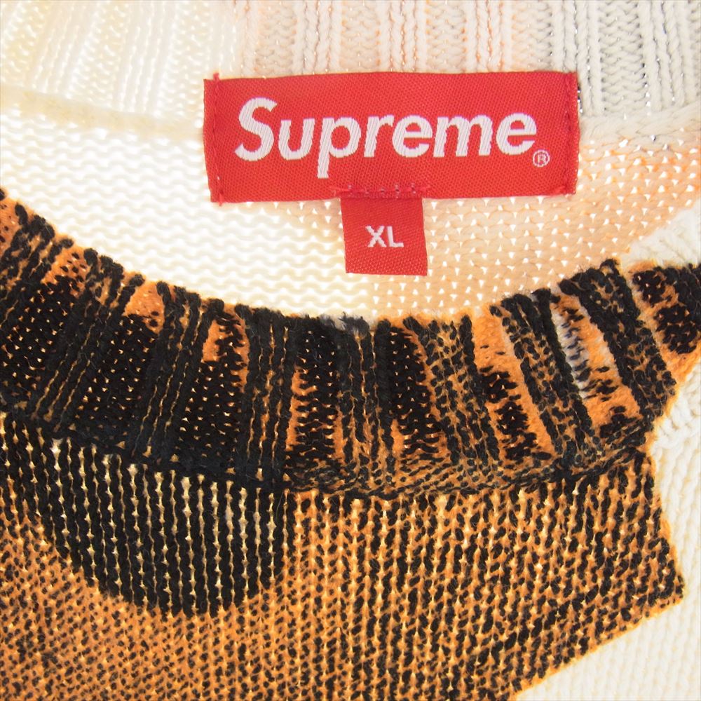 Supreme シュプリーム 22SS Nate Lowman Sweater ネイトローワン 弾丸 プリント ニット セーター ホワイト系 ブラック系 レッド系 XL【美品】【中古】