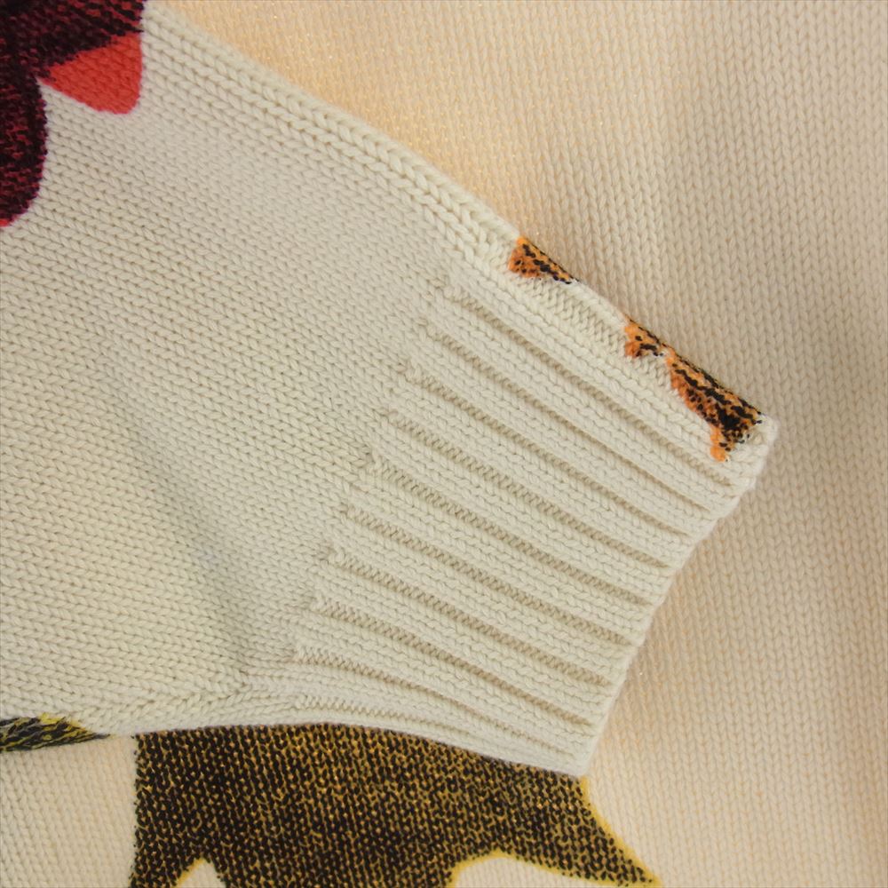 Supreme シュプリーム 22SS Nate Lowman Sweater ネイトローワン 弾丸 プリント ニット セーター ホワイト系 ブラック系 レッド系 XL【美品】【中古】