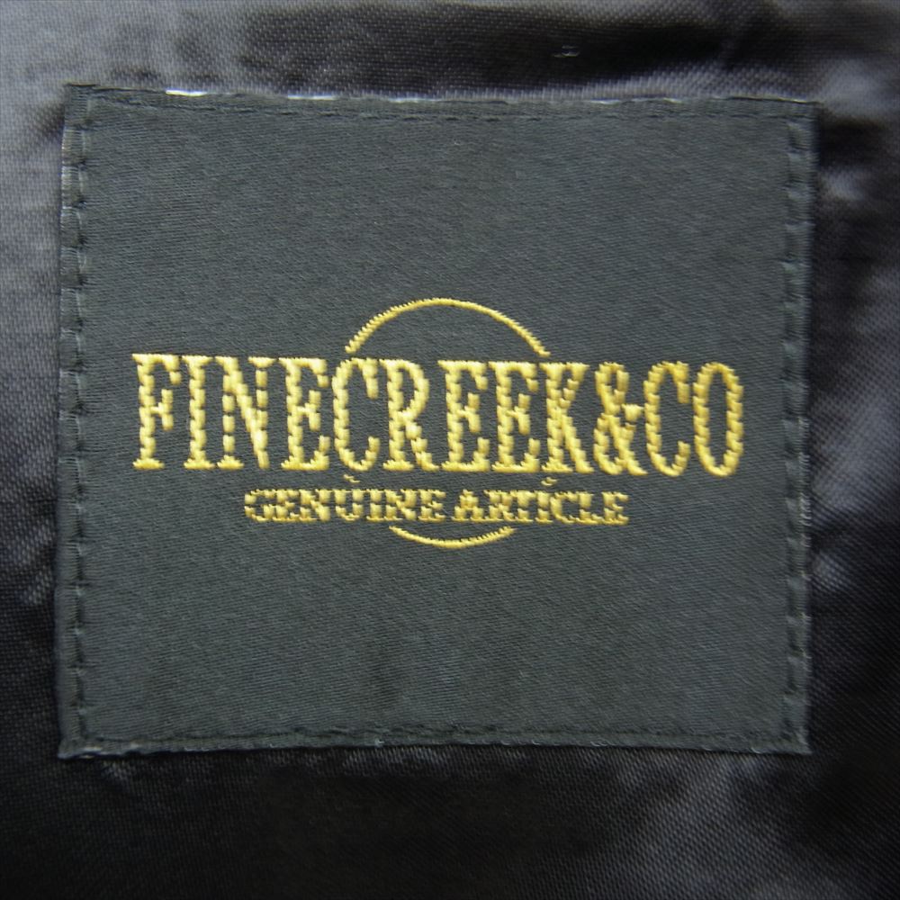 FINE CREEK LEATHERS ファインクリークレザー ACJK027 Clubman Deer クラブマン ディアスキン レザー ジャケット ブラック系 40【新古品】【未使用】【中古】