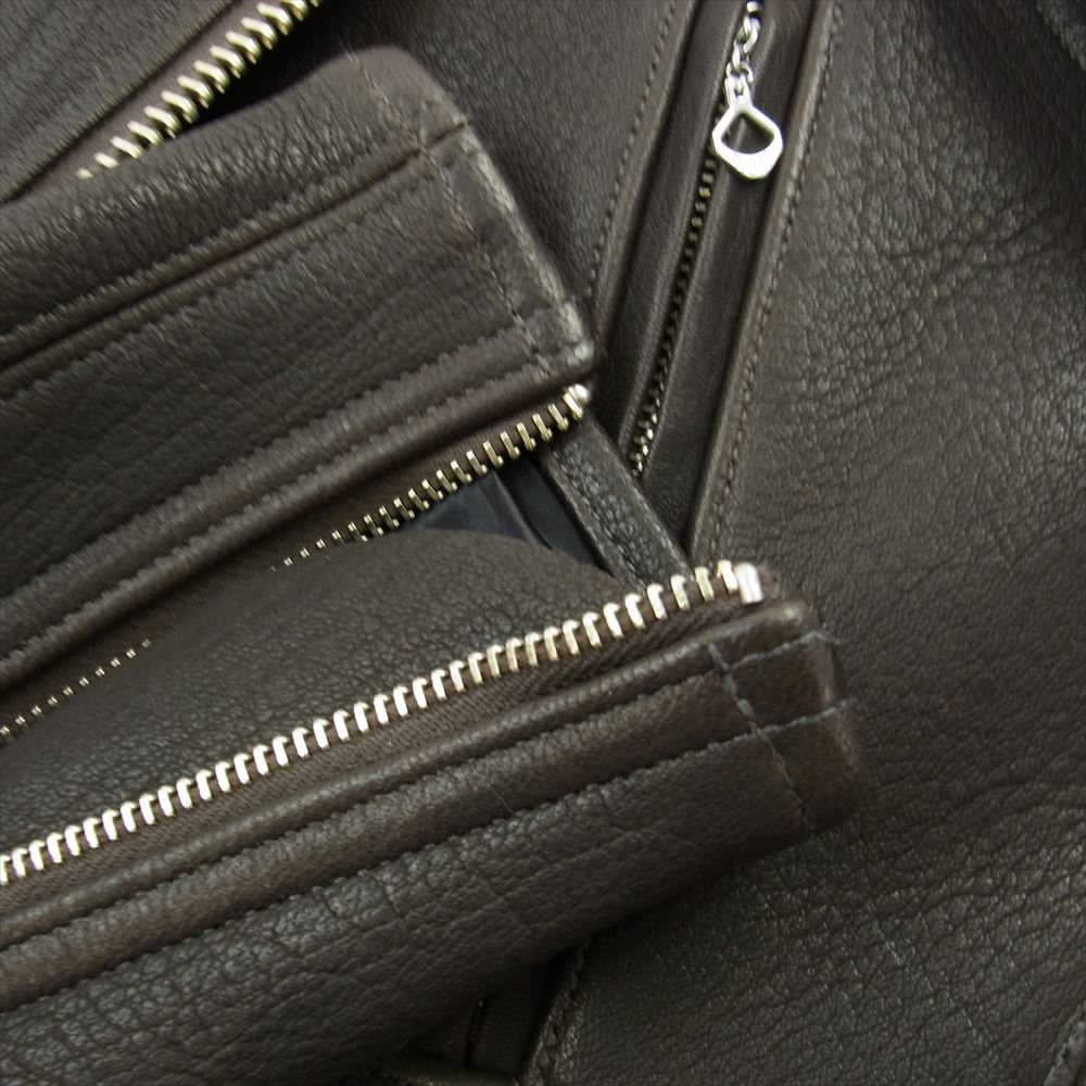FINE CREEK LEATHERS ファインクリークレザー ACJK045  Leon Custom Deer レオン ディアスキン レザー ジャケット ブラウン系 40【新古品】【未使用】【中古】
