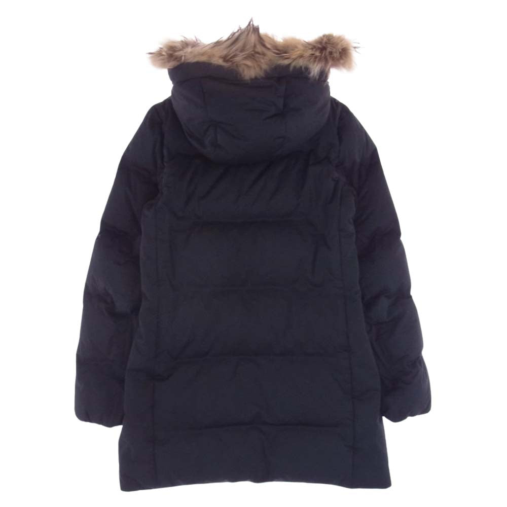 DESCENTE デサント DOR-C7223W 水沢ダウン ラクーンファー フーデッド ダウンジャケット ブラック系 M【中古】
