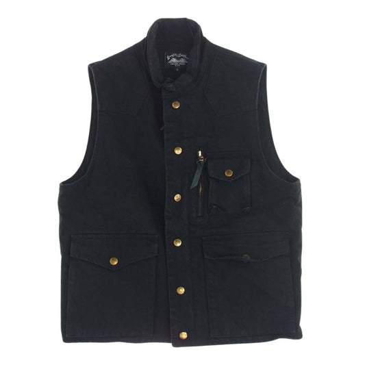 LANGLITZ LEATHERS ラングリッツレザーズ B.D. Riding Vest ブラックデニム ライディング ベスト ブラック系 S【中古】