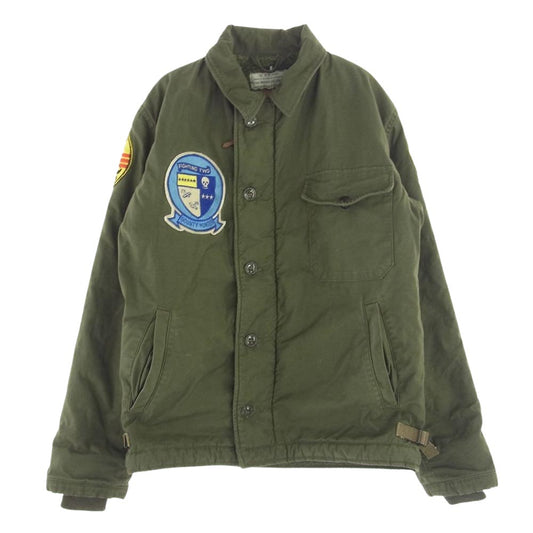 Buzz Rickson's バズリクソンズ BR14716 A-2 デッキ ジャケット U.S.NAVY VF-2 BOUNTY HUNTERS カーキ系 M【中古】
