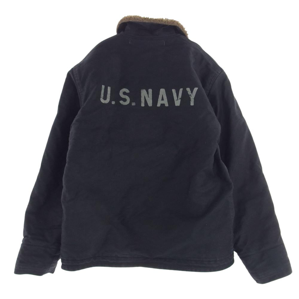 TOY'S McCOY トイズマッコイ N-1 DECK JACKET NAVY VER デッキ ジャケット ネイビー ブラック系 36【中古】