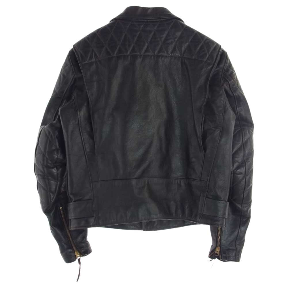 The REAL McCOY'S ザリアルマッコイズ 茶芯 ホースハイド J-82 PADDED JACKET ダブル ライダース ジャケット ブラック系 38【中古】