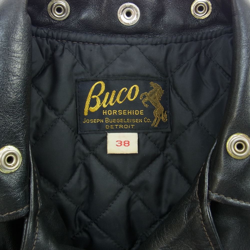 The REAL McCOY'S ザリアルマッコイズ 茶芯 ホースハイド J-82 PADDED JACKET ダブル ライダース ジャケット ブラック系 38【中古】