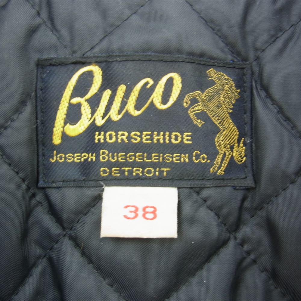 The REAL McCOY'S ザリアルマッコイズ 茶芯 ホースハイド J-82 PADDED JACKET ダブル ライダース ジャケット ブラック系 38【中古】