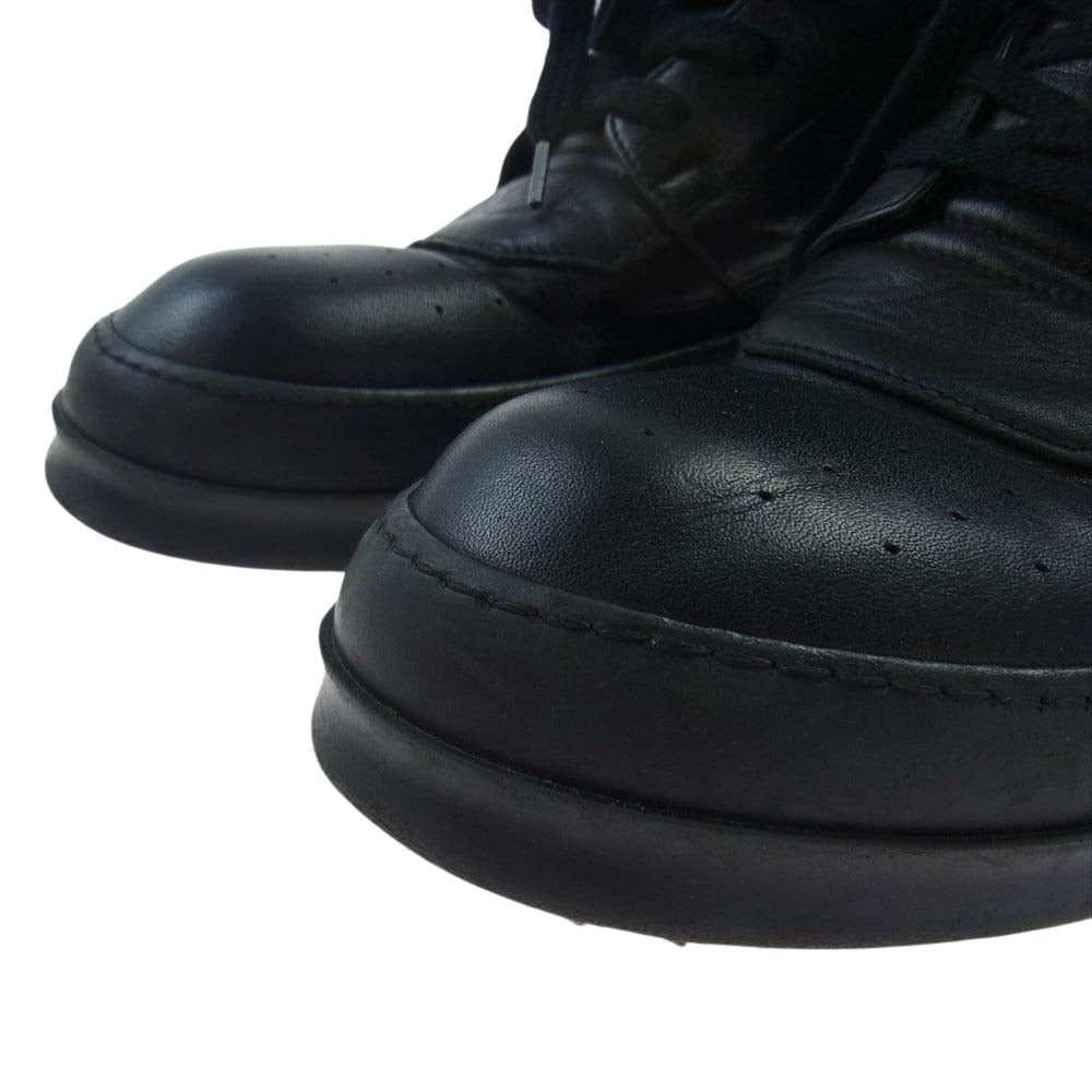 Rick Owens リックオウエンス GEOBASKET ジオバスケット サイドジップ ハイカット スニーカー ブラック系 44インチ【中古】