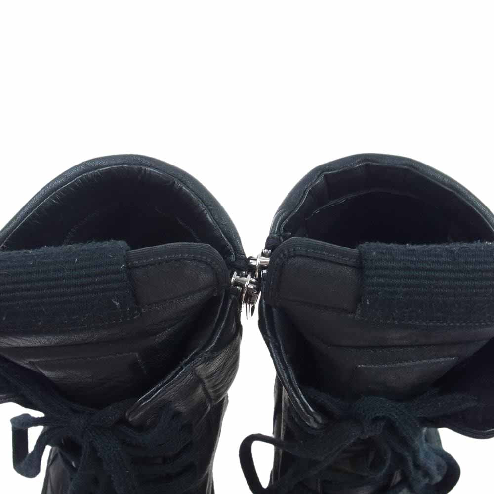 Rick Owens リックオウエンス GEOBASKET ジオバスケット サイドジップ ハイカット スニーカー ブラック系 44インチ【中古】