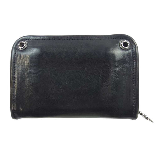 CHROME HEARTS クロムハーツ（原本無） ダガージップ 2グロメット ラウンドファスナー ショートウォレット ブラック系【中古】