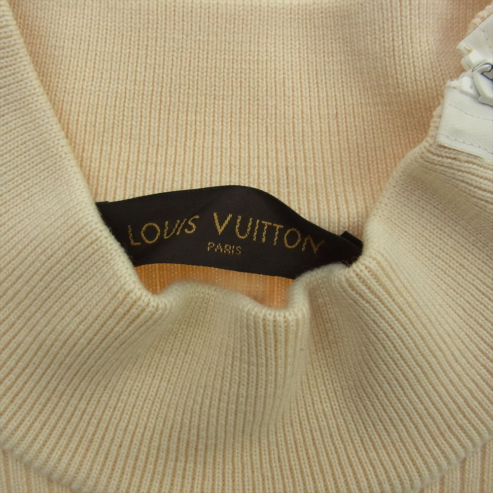 LOUIS VUITTON ルイ・ヴィトン VCCM08 AMERICAS CUP アメリカ カップ ニット セーター 肩ジップ オフホワイト系 XL【中古】