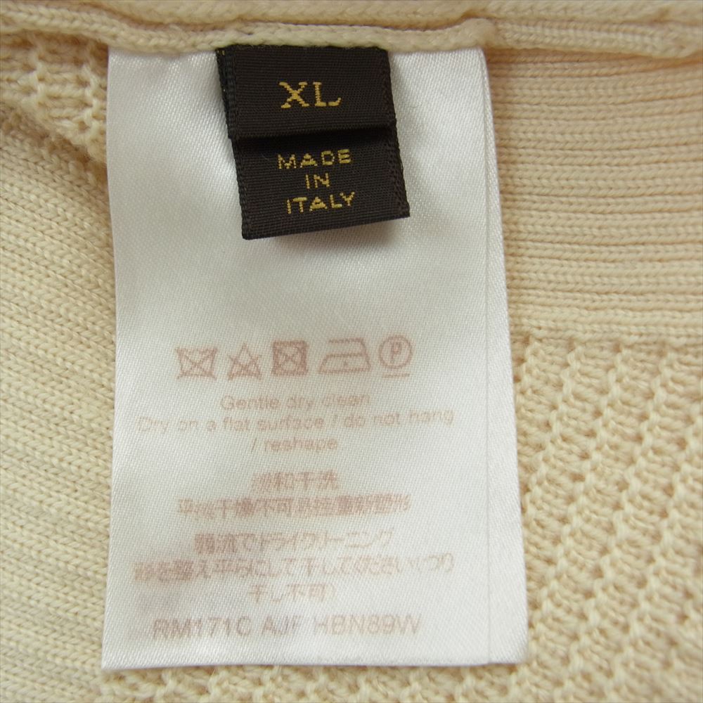 LOUIS VUITTON ルイ・ヴィトン VCCM08 AMERICAS CUP アメリカ カップ ニット セーター 肩ジップ オフホワイト系 XL【中古】