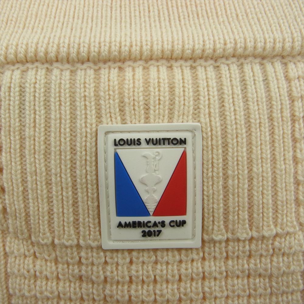 LOUIS VUITTON ルイ・ヴィトン VCCM08 AMERICAS CUP アメリカ カップ ニット セーター 肩ジップ オフホワイト系 XL【中古】