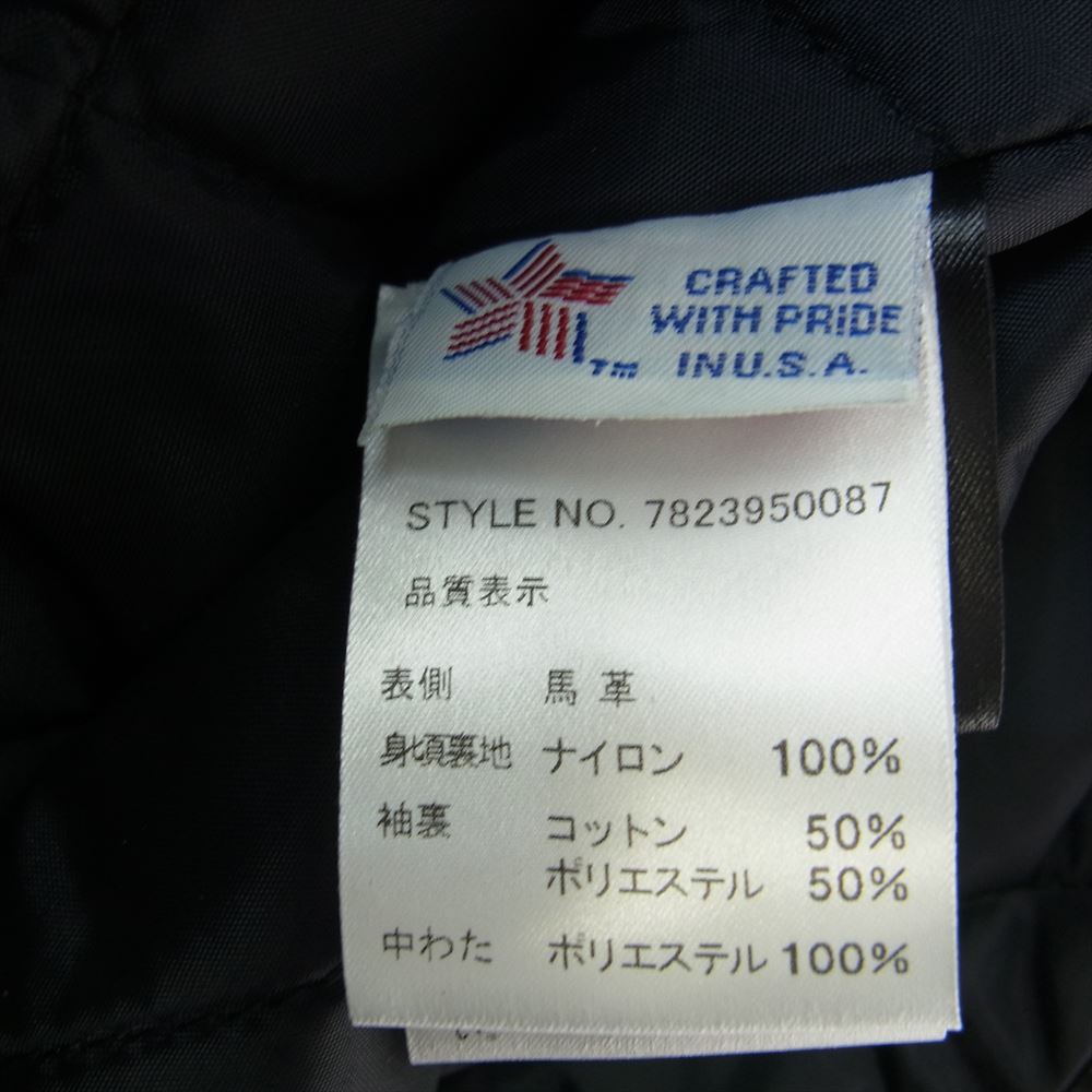 schott ショット 613UHT HORSEHIDE ONESTAR TALL USA製 ホースハイド ワンスター トール レザー ライダース ジャケット ブラック系 40【美品】【中古】