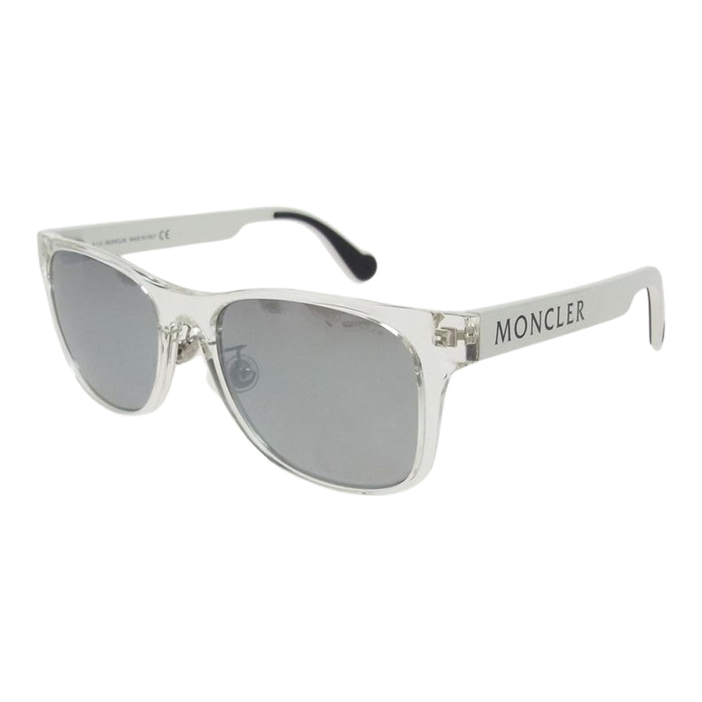 MONCLER モンクレール ML 0163-K POLARIZED クリアフレーム サングラス クリア系 ホワイト系【中古】