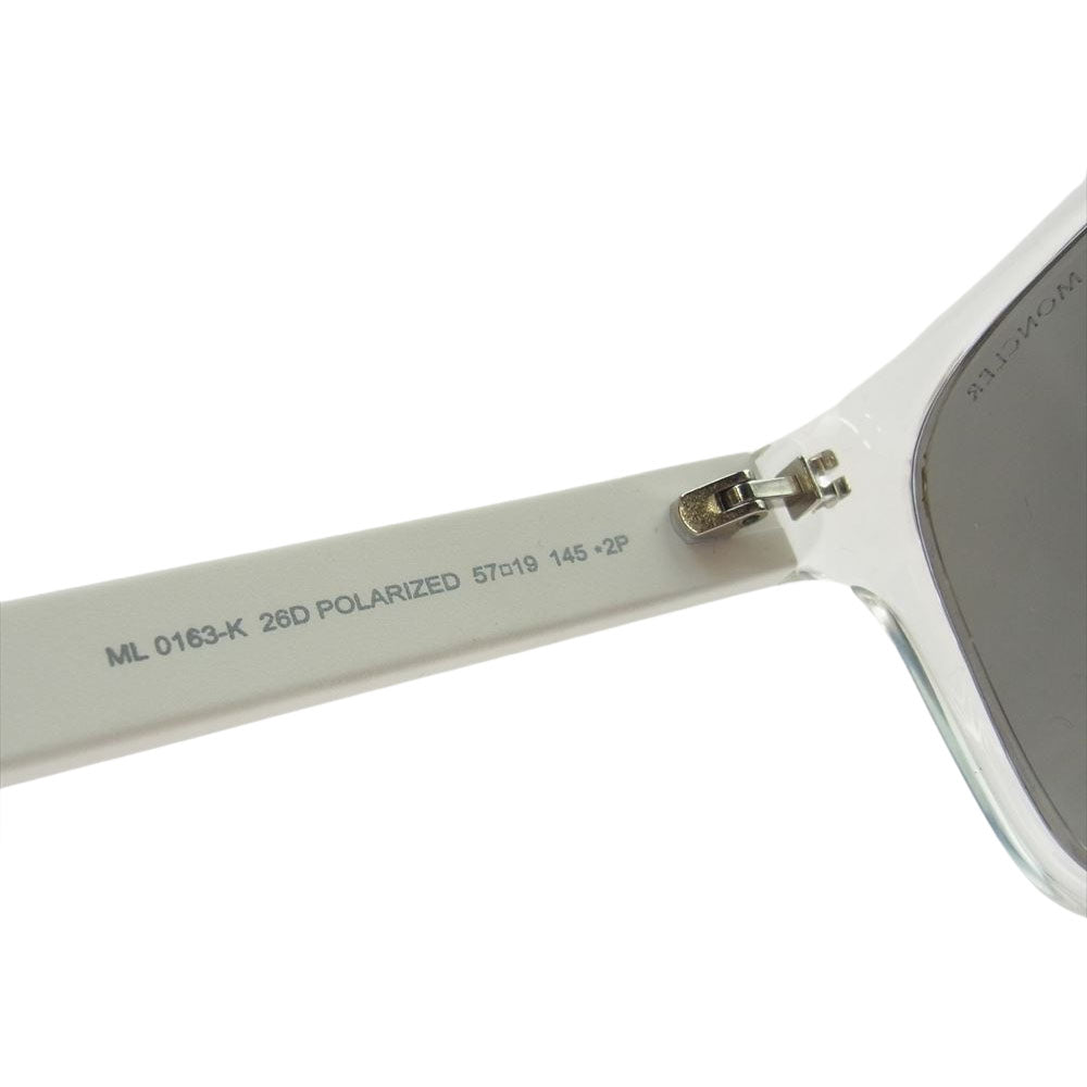 MONCLER モンクレール ML 0163-K POLARIZED クリアフレーム サングラス クリア系 ホワイト系【中古】