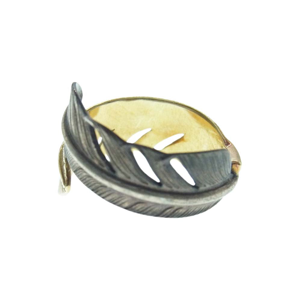 WINGROCK ウィングロック 18K コンビ ダブルフェザー リング ゴールド系 シルバー系【中古】