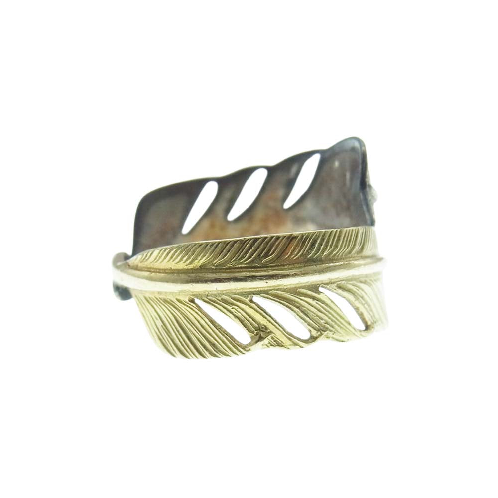 WINGROCK ウィングロック 18K コンビ ダブルフェザー リング ゴールド系 シルバー系【中古】