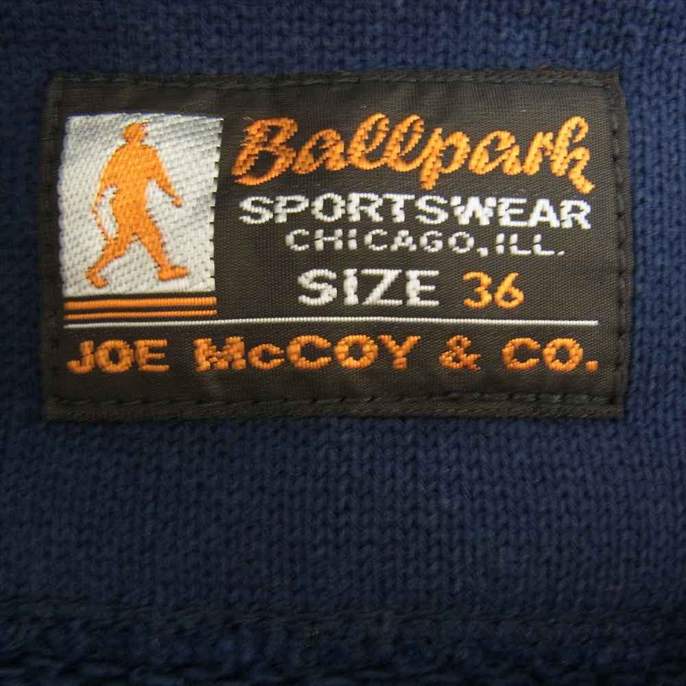 The REAL McCOY'S ザリアルマッコイズ MJ22125 SNAP BUTTON HOODED SWEATSHIRT DUNBAR スナップ ボタン フーデッド スウェットシャツ スタジャン アワード ジャケット ネイビー系 36【極上美品】【中古】