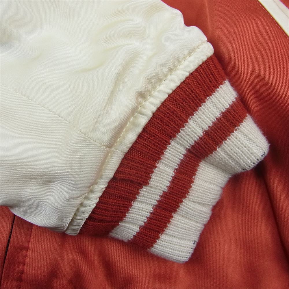 The REAL McCOY'S ザリアルマッコイズ 明仙縫製 Japan 龍 4TH FTR INTCPWing リバーシブル スカジャン オレンジ系 38【中古】