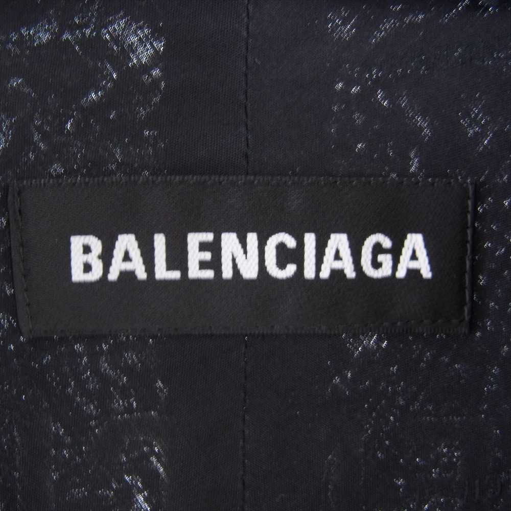 BALENCIAGA バレンシアガ 19SS 571434 TEM21 Zip Up Jacket オールオーバーロゴ トラックジャケット ブラック系 ホワイト系 44【中古】