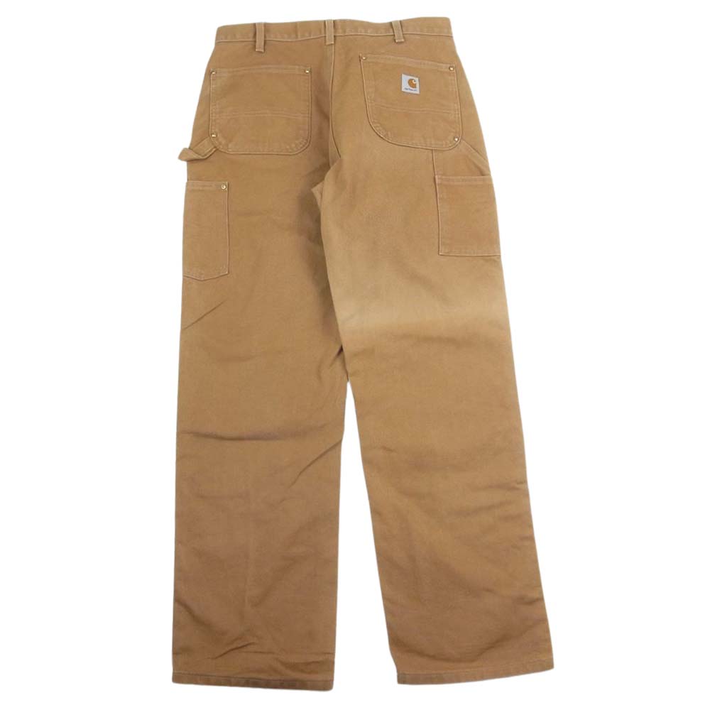 Carhartt カーハート Double Knee Carpenter Pants ダブルニー ダック ペインター　パンツ ブラウン系 34×32【中古】