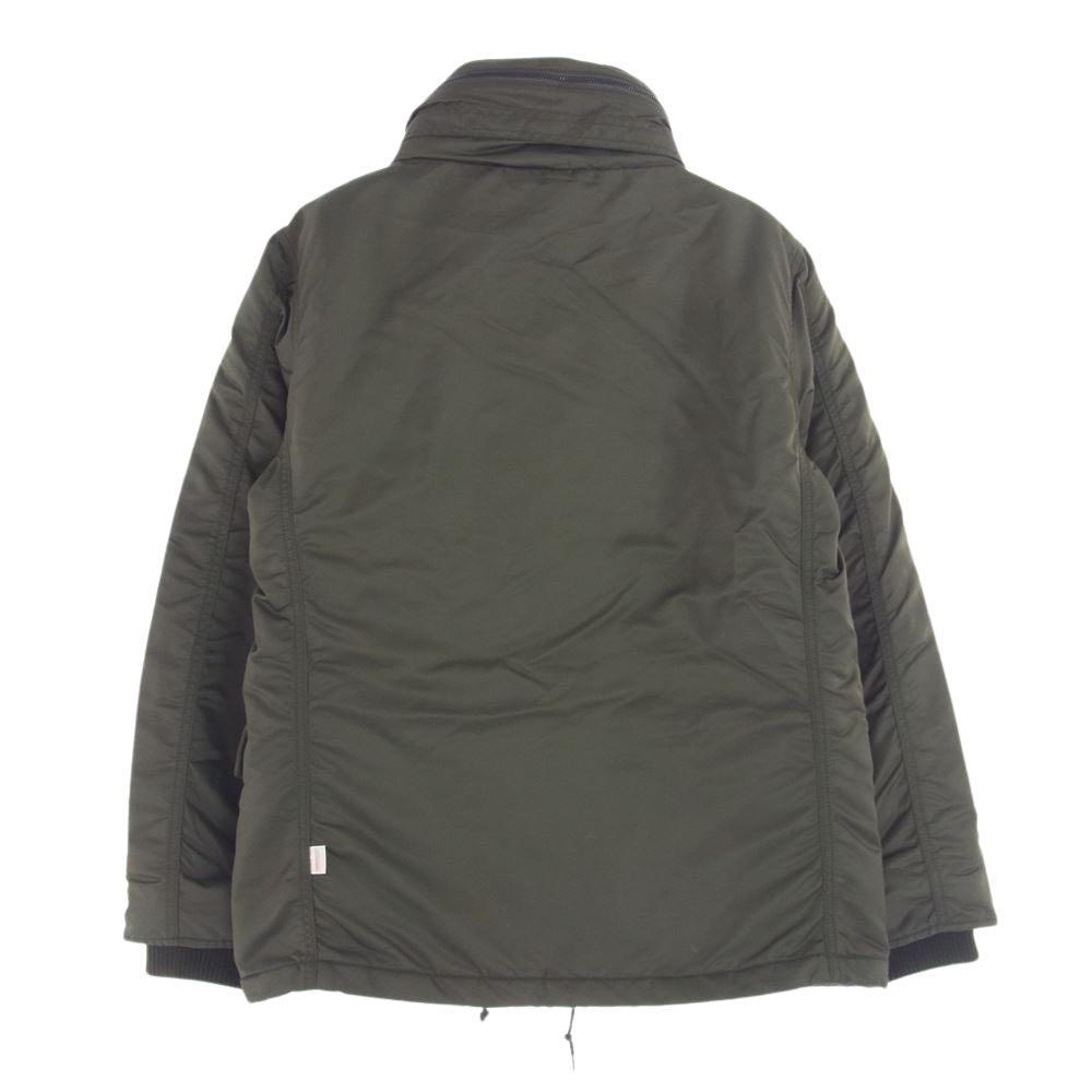 ALPHA アルファ ナイロン 中綿 ミリタリー ジャケット カーキ系 M【中古】