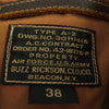 Buzz Rickson's バズリクソンズ M83040 【訳有】 M品番 TYPE A-2 ホースハイド 赤リブ レザー フライト ジャケット ダークブラウン系 38【中古】