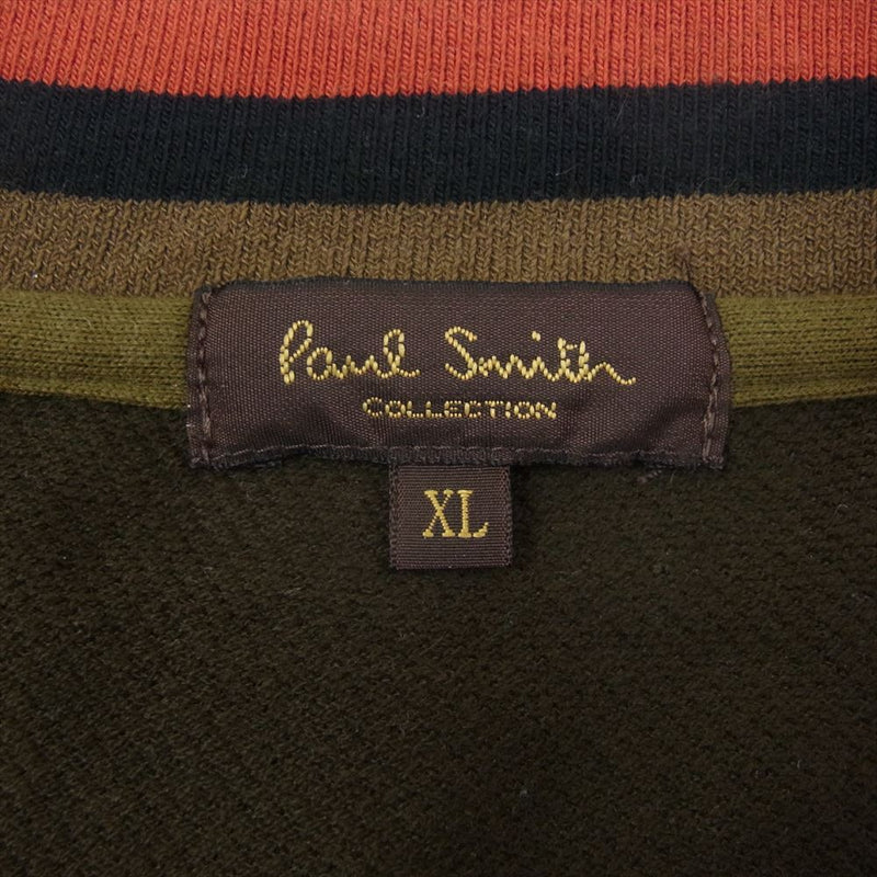 Paul Smith ポール・スミス PC-GT-66406 COLLECTION コレクション PS クラウン刺繍 ブルゾン ニット ジャケット ブラウン系 XL【中古】