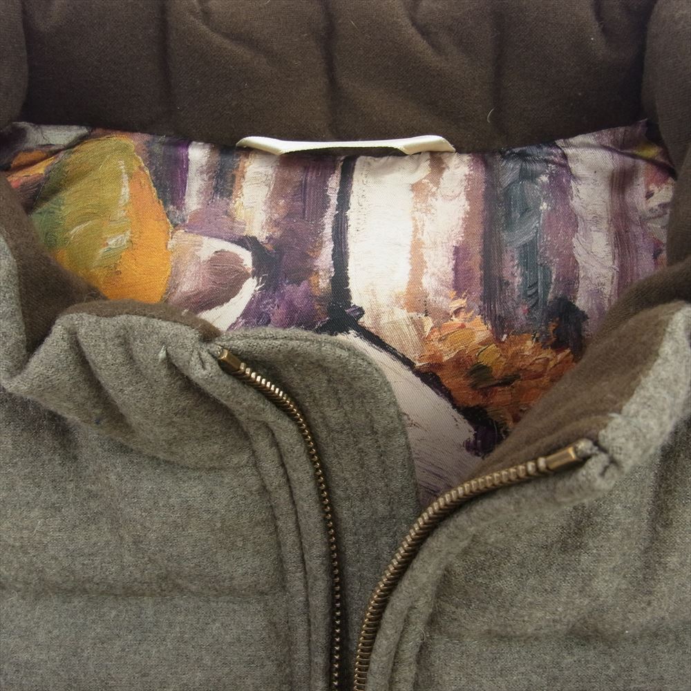 Paul Smith ポール・スミス PC-ND-42597 COLLECTION コレクション 裏地果物総柄 ウール ダウンベスト ライトブラウン系 マルチカラー系 L【中古】