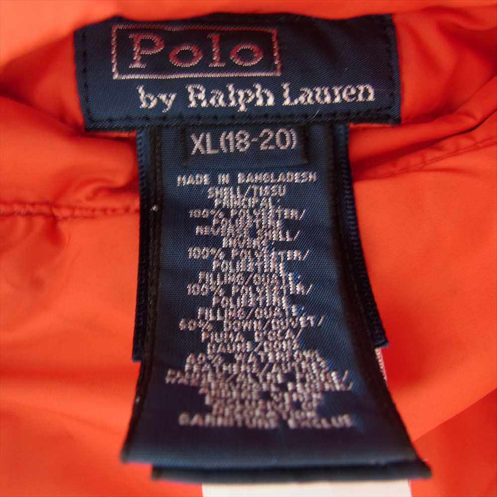 POLO RALPH LAUREN ポロ・ラルフローレン 323116624 ポニーロゴ刺繍 ダウンベスト リバーシブル ブラック系 レッド系 XL【中古】