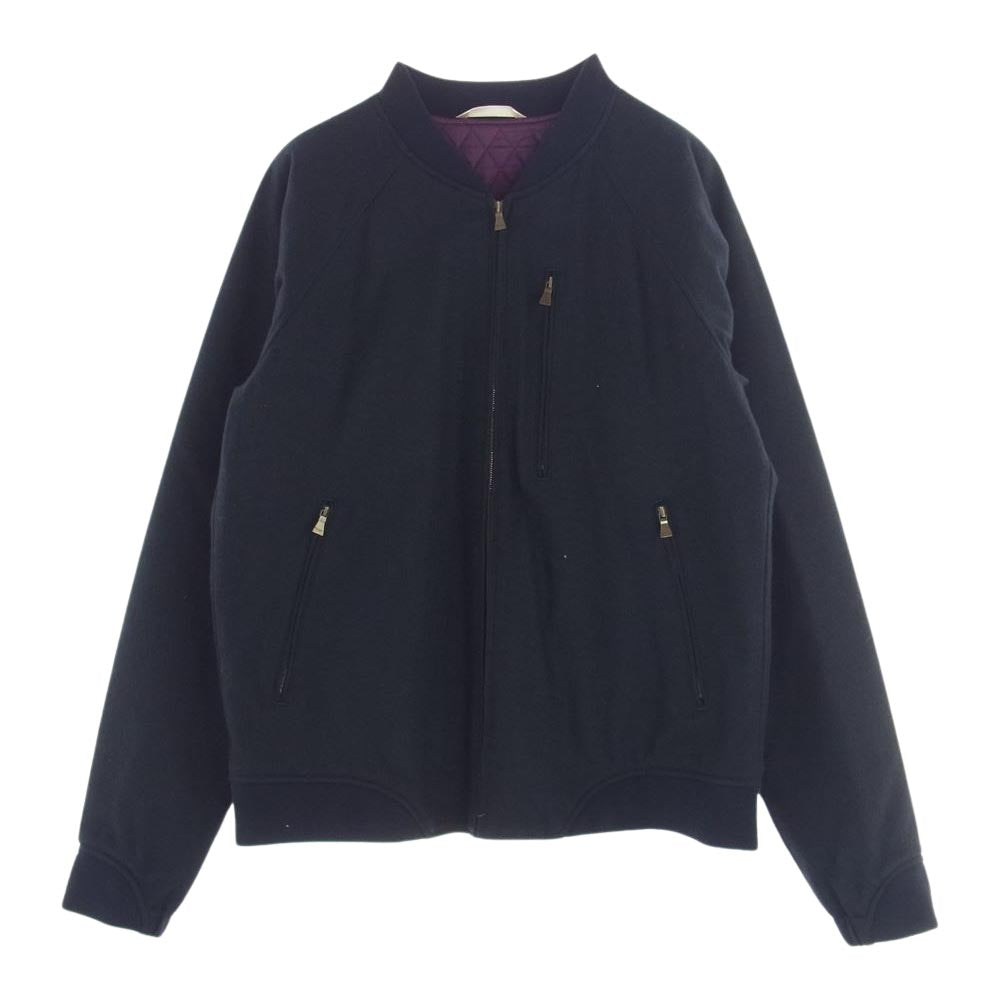 Paul Smith ポール・スミス PC-KS-62397 COLLECTION コレクション 裏地中綿キルティング ウール ブルゾン ジャケット サイズXL ネイビー系 XL【中古】