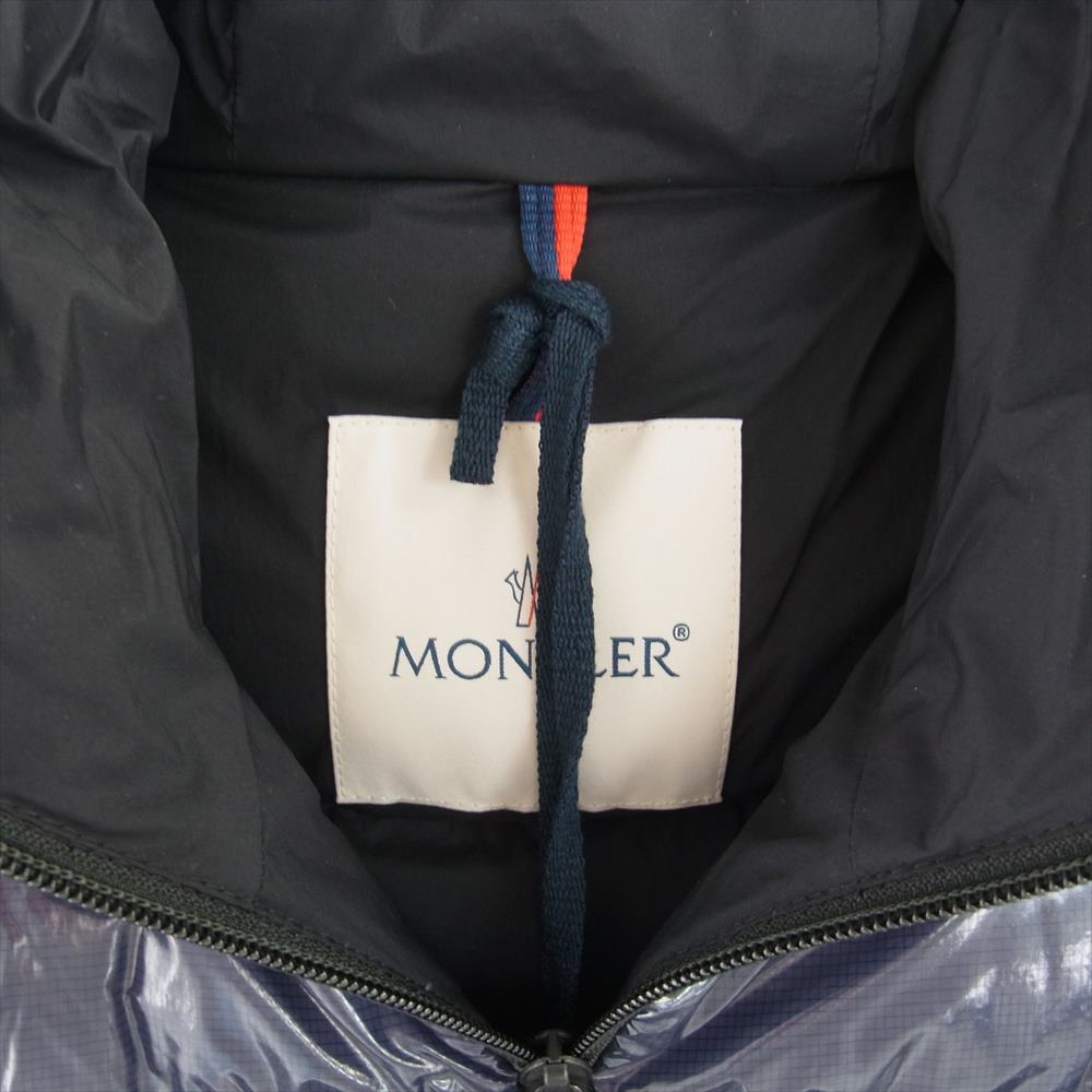 MONCLER モンクレール LAPPE GILET ロゴワッペン フーデッド ダウンベスト ジレ ネイビー系 3【中古】
