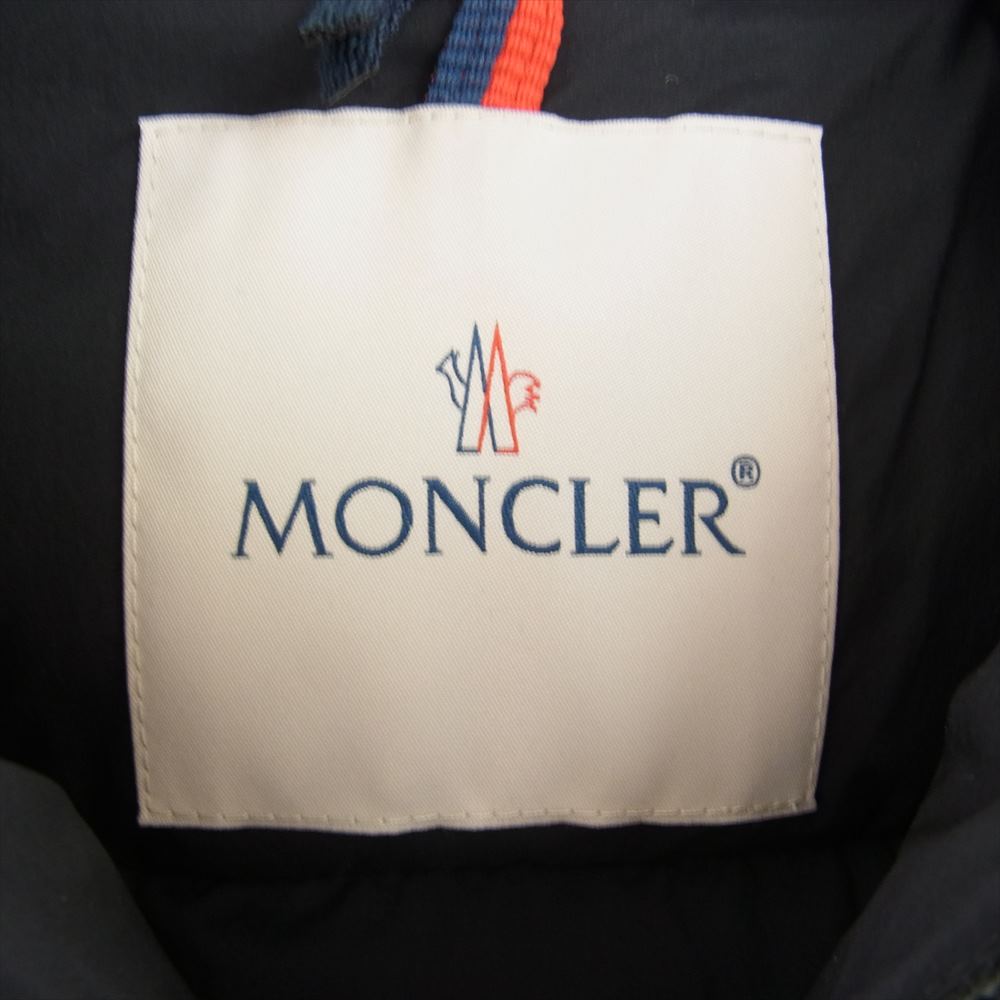 MONCLER モンクレール LAPPE GILET ロゴワッペン フーデッド ダウンベスト ジレ ネイビー系 3【中古】