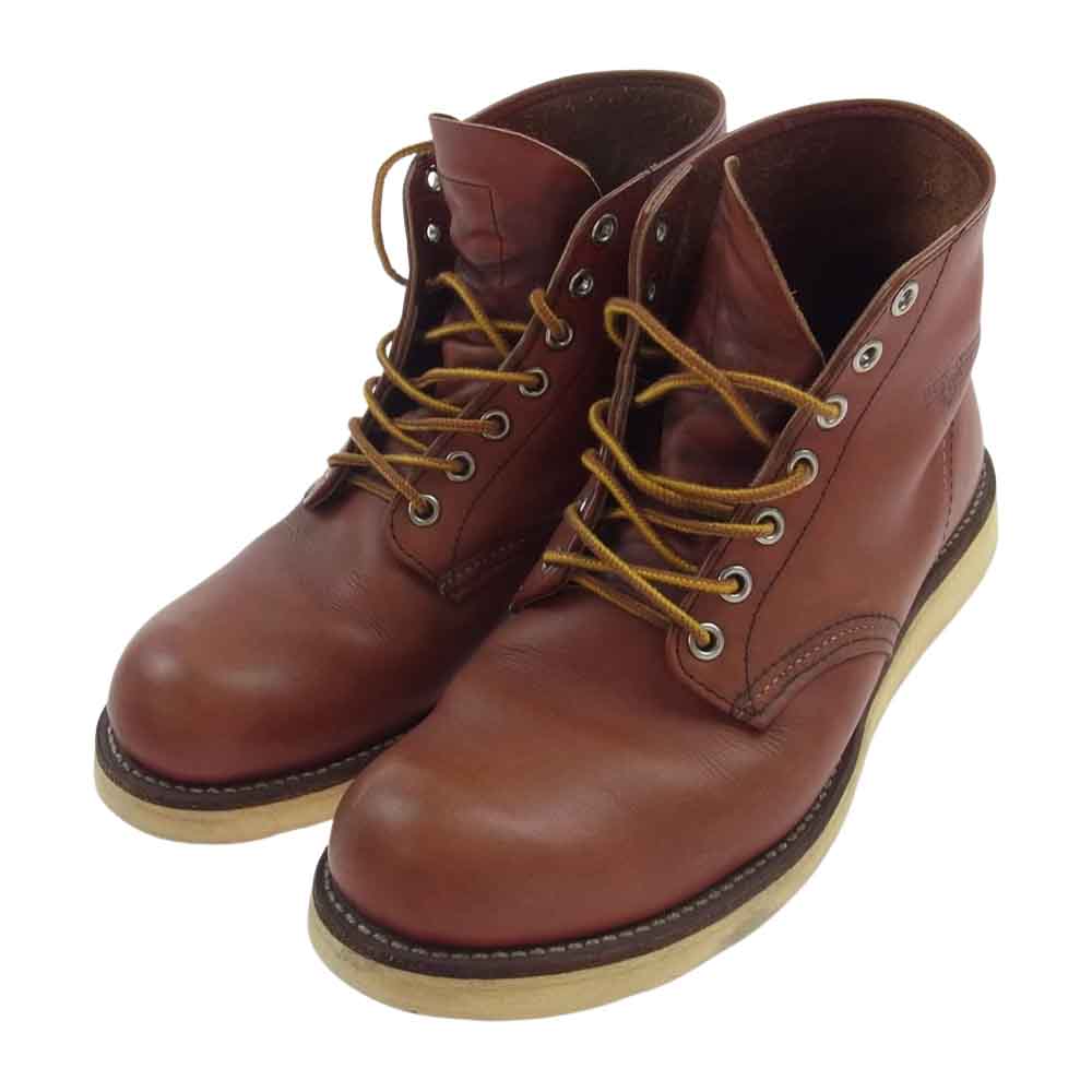 RED WING レッドウィング 8166 CLASSIC ROUND クラシック ラウンドトゥ ワーク ブーツ  オレンジブラウン系 8D【中古】