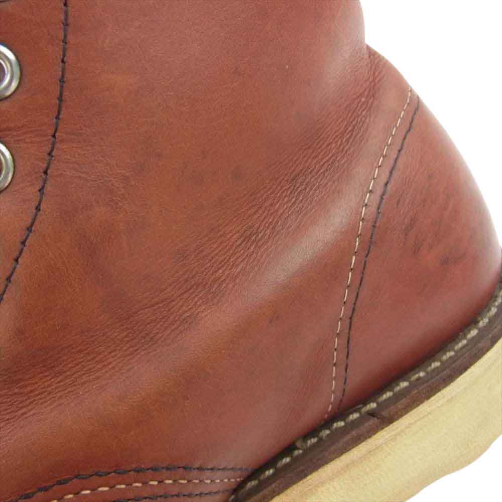 RED WING レッドウィング 8166 CLASSIC ROUND クラシック ラウンドトゥ ワーク ブーツ  オレンジブラウン系 8D【中古】