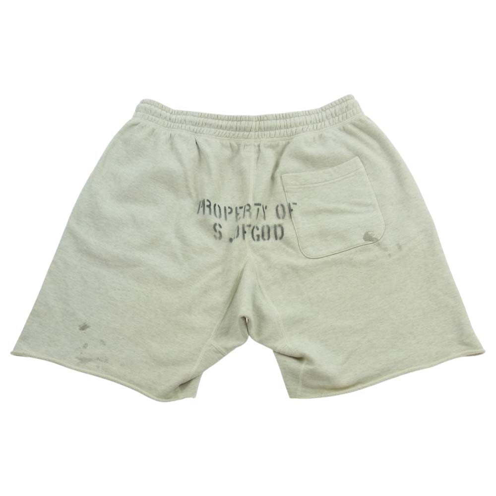 SAINT MICHAEL セントマイケル 22SS SM-S22-0000-071 × Vlone ヴィーロン Sweat Shorts スウェット ショーツ ハーフ パンツ  ベージュ系 XL【中古】