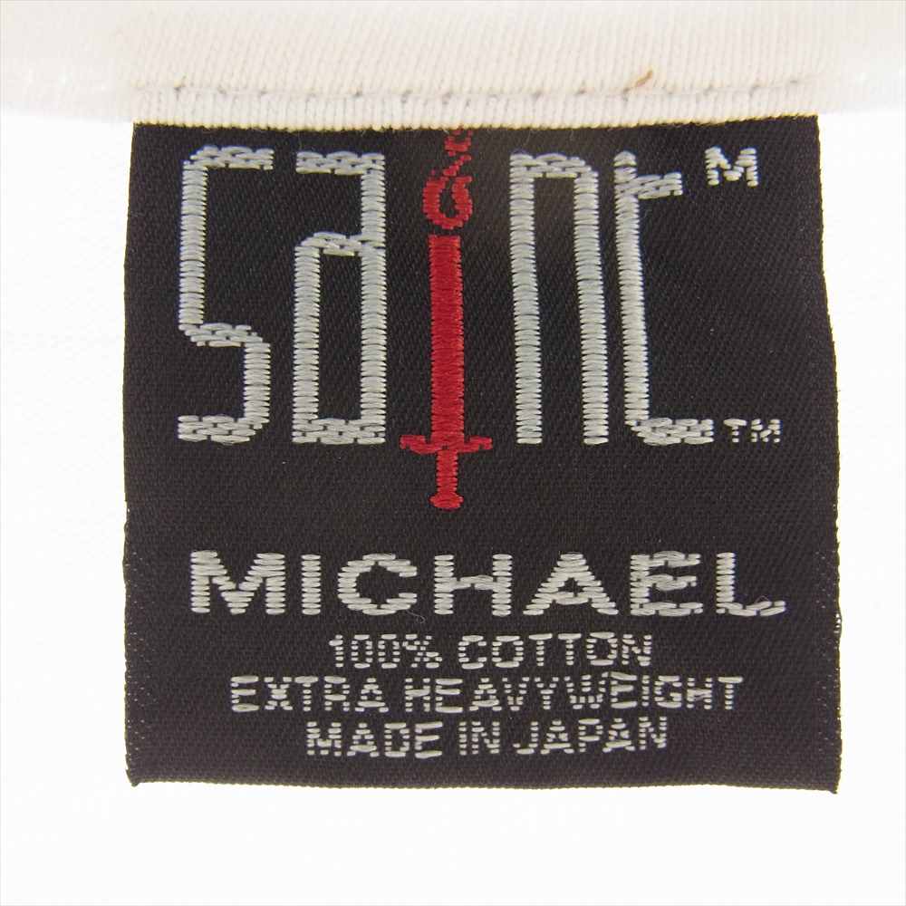 SAINT MICHAEL セントマイケル 20AW SM-A20-0000-003 JESUS CHRIST SHORT SLEEVE TEE キリスト ショート スリーブ Tシャツ プリント 半袖 オフホワイト系 M【中古】