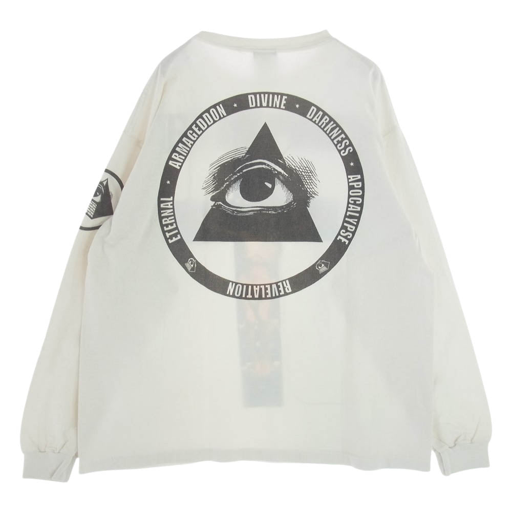 SAINT MICHAEL セントマイケル 23AW SM-A23-0000-C19 × KOSUKE KAWAMURA KK LS TEE COMPLICATED コンプリケイテッド ロングスリーブ 長袖 Tシャツ ロンT ホワイト系 XXL【中古】