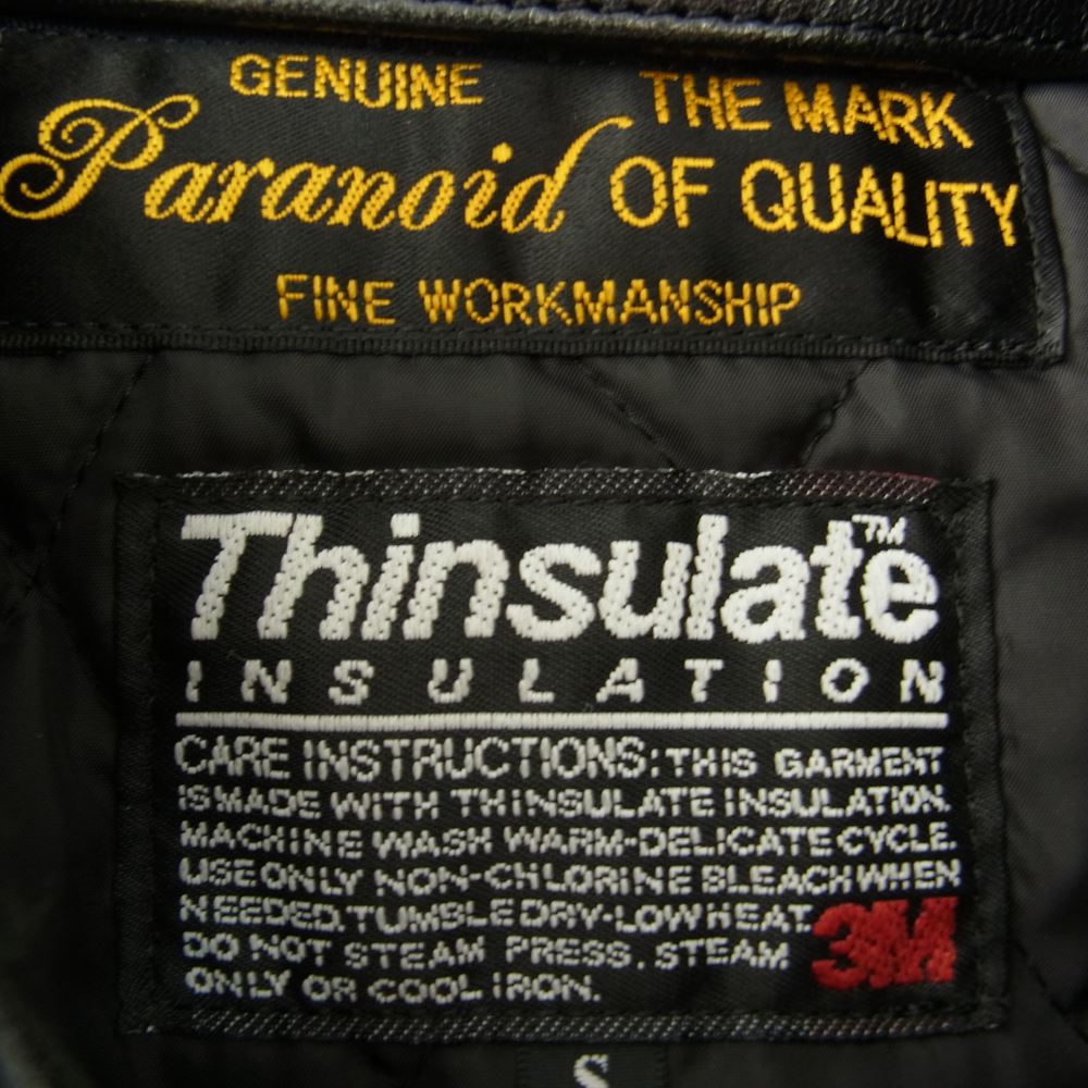 PARANOID パラノイド N1 デッキ レザー ボア ジャケット ブラック系 S【中古】