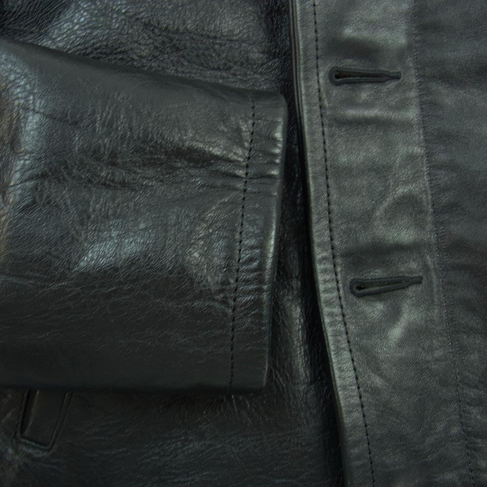 PARANOID パラノイド N1 デッキ レザー ボア ジャケット ブラック系 S【中古】