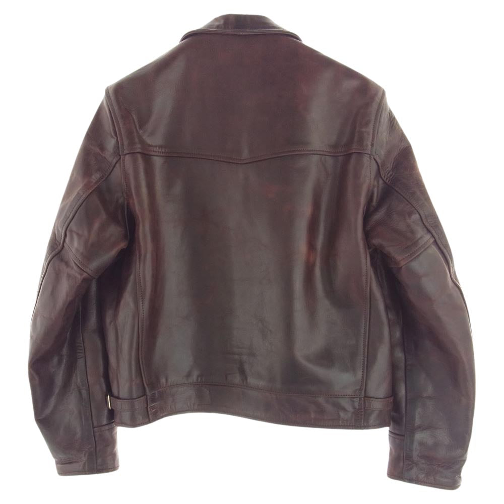 AERO LEATHER エアロレザー ハイウェイマン ホースハイド レザー ライダース ジャケット ブラウン系 34【中古】