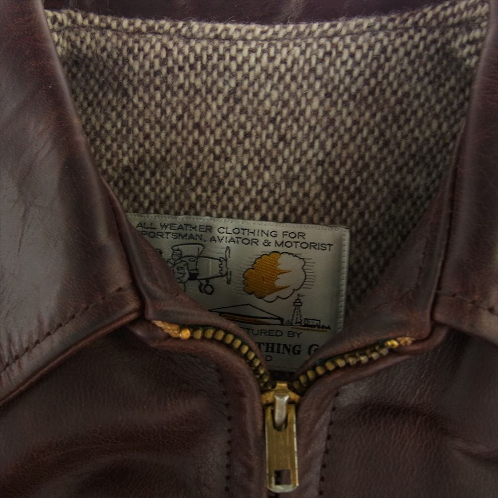 AERO LEATHER エアロレザー ハイウェイマン ホースハイド レザー ライダース ジャケット ブラウン系 34【中古】