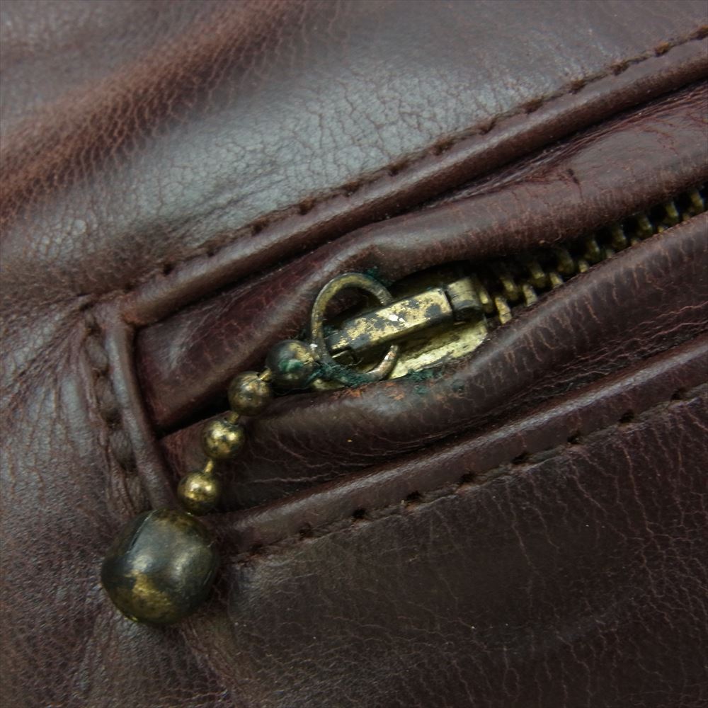 AERO LEATHER エアロレザー ハイウェイマン ホースハイド レザー ライダース ジャケット ブラウン系 34【中古】