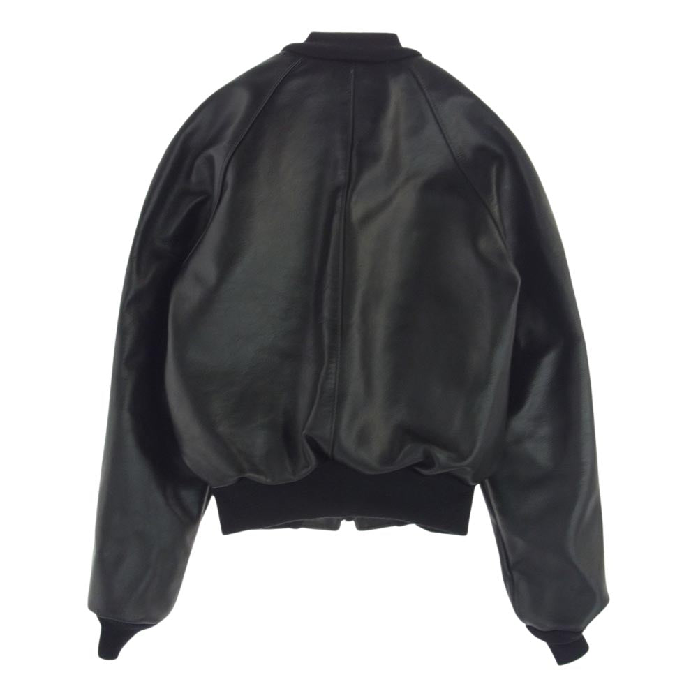 VANSON バンソン TYPE TJ レザー ブルゾン ジャケット ブラック系 36【中古】