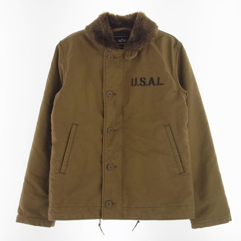 ALPHA アルファ TYPE N-1 DECK JACKET デッキ ジャケット ベージュ ベージュ系 M【中古】