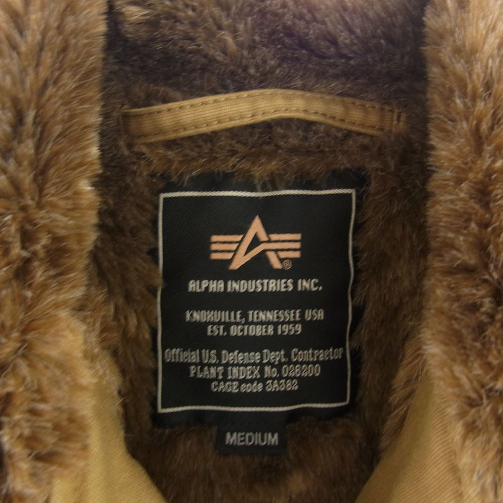 ALPHA アルファ TYPE N-1 DECK JACKET デッキ ジャケット ベージュ ベージュ系 M【中古】