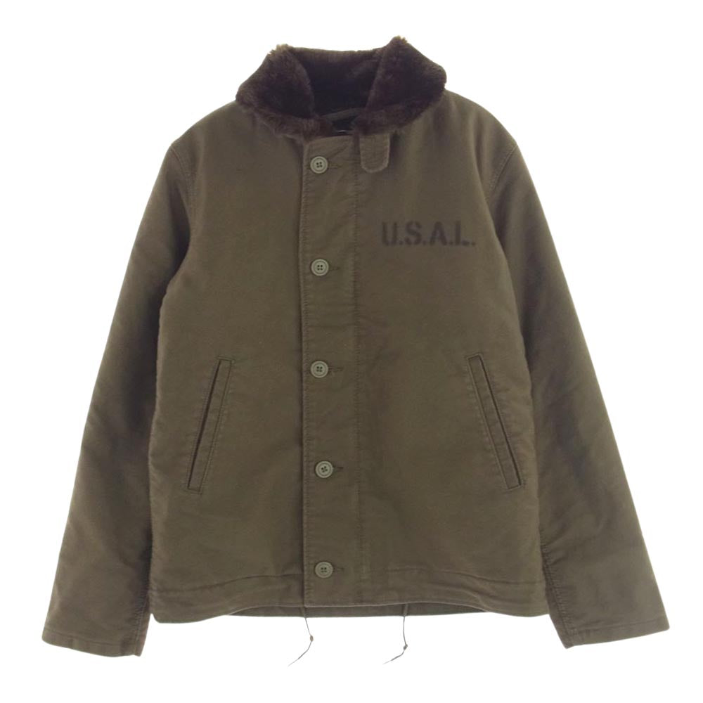 ALPHA アルファ TYPE N-1 DECK JACKET デッキ ジャケット オリーブ カーキ系 M【中古】