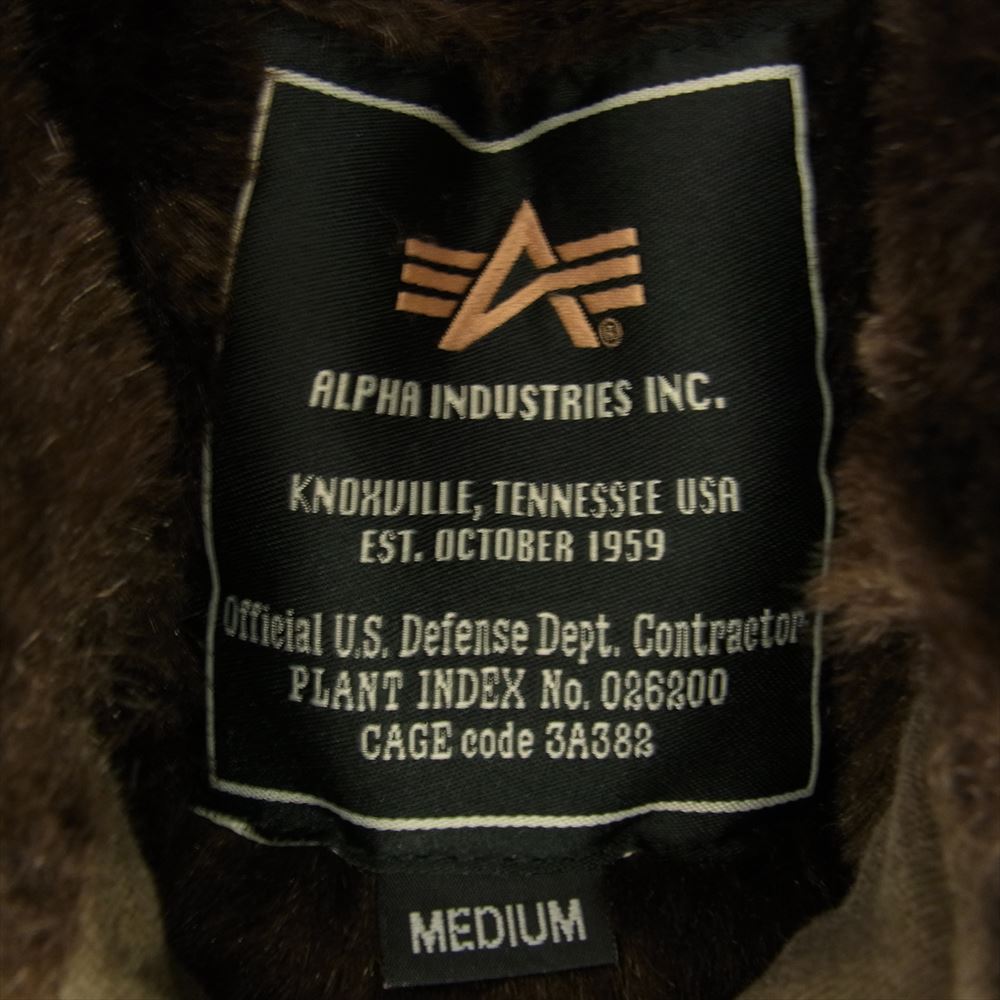 ALPHA アルファ TYPE N-1 DECK JACKET デッキ ジャケット オリーブ カーキ系 M【中古】